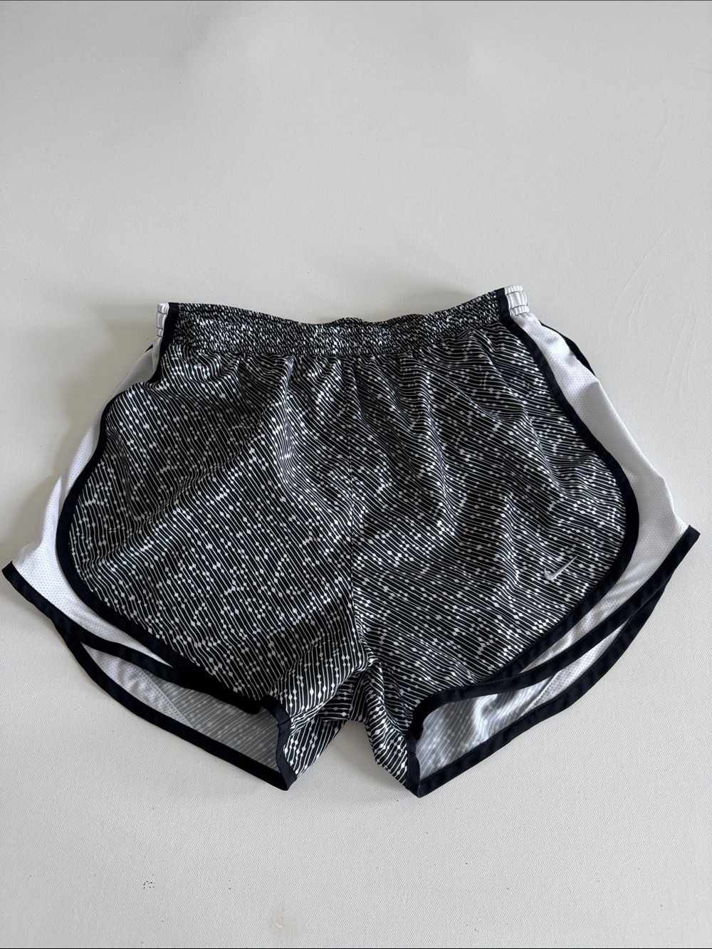 Nike Black & White Printed Running Shorts